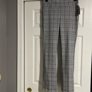 Soho Apparel Gray Plaid Boot Cut Pants